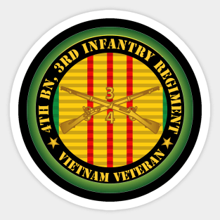 3rd Bn 3rd Infantry Regiment -  Vietnam Veteran w Inf Branch Sticker